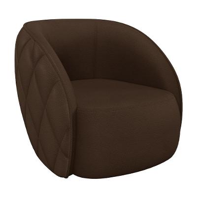 Poltrona Decorativa Para Sala Living Olimpo M03 Couríssimo Marrom - Lyam Decor
