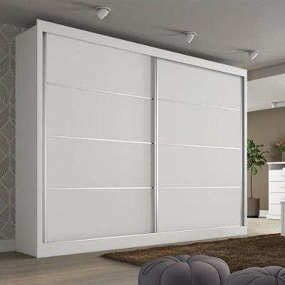 Guarda Roupa Casal 2 Portas 4 Gavetas Verona-branco Acetinado Made Marcs