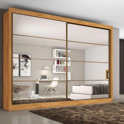 Guarda Roupa Casal Espelhado 2 Portas 6 Gavetas Sevilha-peroba Made Marcs