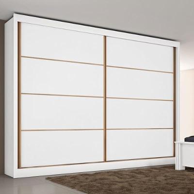 Guarda Roupa Casal 2 Portas 6 Gavetas Sevilha-branco Acetinado Made Marcs