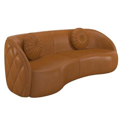 Sofá 3 Lugares Para Sala Living Olimpo 288 Cm M03 Couríssimo Whisky Lyam Decor
