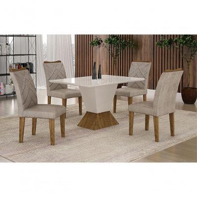 Sala De Jantar Com 4 Cad 1,20x0,80m - Larissa - Leifer Móveis