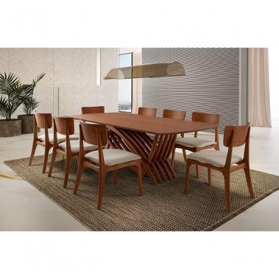 Sala De Jantar Madeira Maciça 8 Cadeiras 2,20x1,10m - Aurora - Espresso Móveis