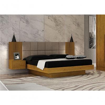 Cama Casal Com Painel Estofado - Braga - Leifer Móveis