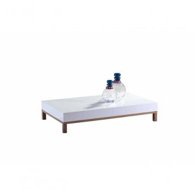 Mesa De Centro Com Vidro 1,0m - Minimal - Sheldon Móveis