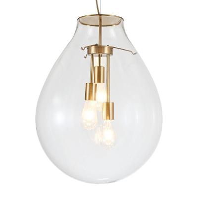 Lustre Pendente Sindora Dcd04132 Gg Bronze - Transparente E27 Bivolt
