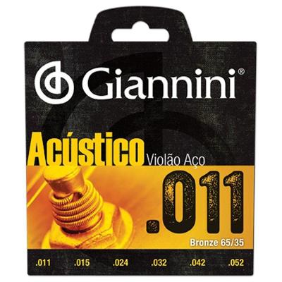 Corda Para Violao Giannini Gespw Bronze Acustica 65-35 0,011