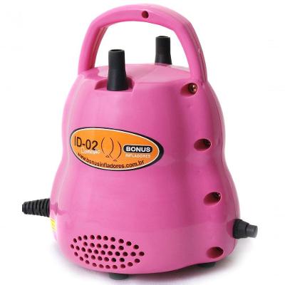 Inflador De Balão Id-02 Doméstic 2 Bicos Bonus Infladores 220v Rosa
