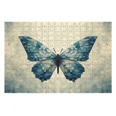 Quebra-cabeça Cognitivo Borboleta Azul Em Mdf 300 Peças
