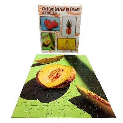 Kit 4 Quebra-cabeças Frutas Divertidos - Idosos E Crianças