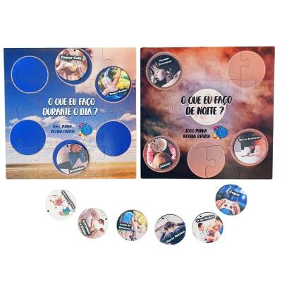 Jogo Interativo Com Atividades Dia E Noite Minha Rotina Mdf