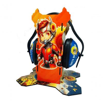 Suporte Decorativo Para Abafador De Som E Com Abafador Azul