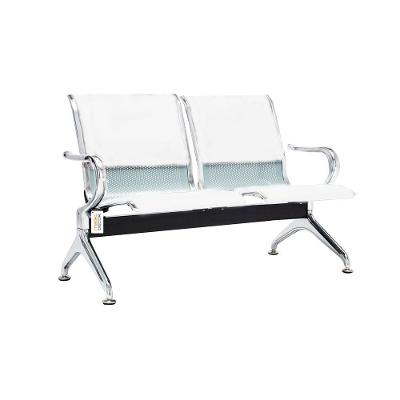 Cadeira Longarina Com Est Cromada 2 Lugares Colors Branco