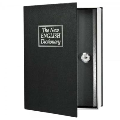 Cofre Camuflado Com Chave Livro Secreto Falso Porta Joias Dinheiro Documentos Em Metal Estante