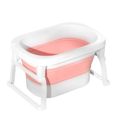 Banheira De Bebê Dobrável Média Salmão