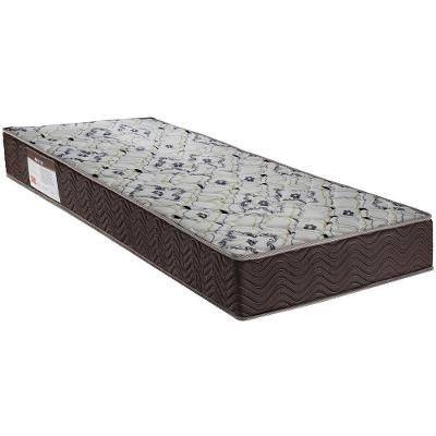 Colchão Solteiro 88x188x18 Espuma D45 Bordado Iso Marrom Branco - Ortobom
