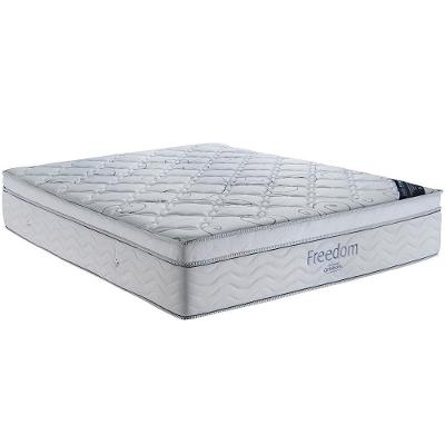 Colchão Casal Molas Ensacadas Pillow Viscoelástico 138x188 Freedom Branco Cinza - Ortobom