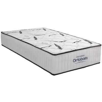Colchão Solteiro 88x188x28 Espuma Hr45 Bordado Highfoam Cinza Branco - Ortobom