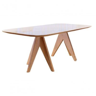 Mesa De Jantar Madeira Maciça Com Vidro 2,0x1,0m Safira