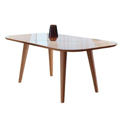 Mesa De Jantar Madeira Maciça Com Vidro 1,20x0,80m Onix