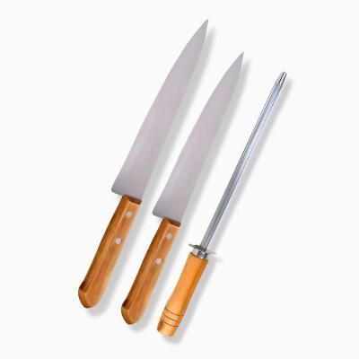 Kit De Facas Com Chaira De Inox Resistente
