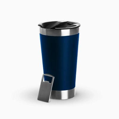 Copo Térmico De Aço Inoxidável Parede Dupla - Azul Marinho