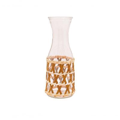 Jarra De Vidro Com Rattan Sem Tampa 1 L Mimo Style Vd22312