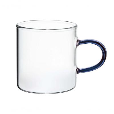 Dupla De Canecas Vidro Boro Com Alça Azul 100 Ml Mimo Style