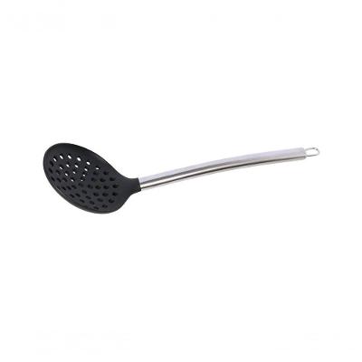 Jogo 2 Escumadeiras Silicone Cabo Inox Preto 35,5cm Mimo Style