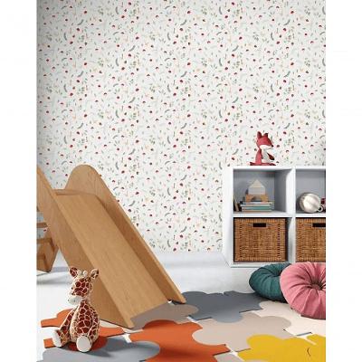 Papel De Parede Sonhos Mini Cogumelo Verde E Vermelho 4225
