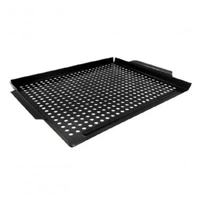 Bandeja Perfurada Para Grelha Em Churrasqueira Em Inox Preto 40x30 Cm - Mimo Style - Ah20376