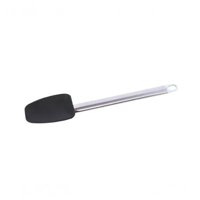Jogo 2 Espátulas De Silicone Cabo Inox Preto 25cm Mimo Style