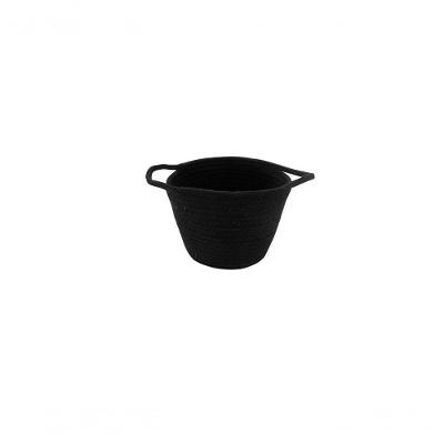 Cesto Round Gist Cotton Alça Black 25 Cm Mimo Style Bh22266