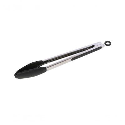 Jogo 2 Pegadores Salada Inox Silicone Preto 35 Cm Mimo Style