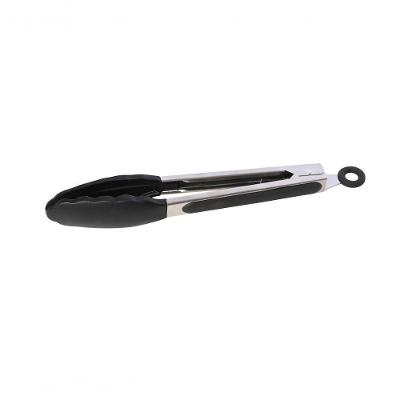 Jogo 2 Pegadores Salada Inox Silicone Preto 27,5cm Mimo Style