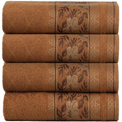 Kit 4 Toalhas De Banho Fio Penteado Jacquard - 70x140cm - Nice - Ferrugem