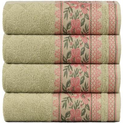 Kit 4 Toalhas De Banho Fio Penteado Jacquard - 70x140cm - Nice - Malva