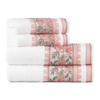Jogo Toalhas De Banho Fio Penteado 4 Peças Jacquard - Nice - Branco
