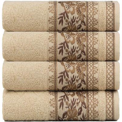 Kit 4 Toalhas De Rosto Fio Penteado Jacquard - 50x70cm - Nice - Palha