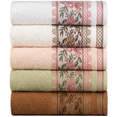 Kit 5 Toalhas De Rosto Fio Penteado Jacquard - 50x70cm - Nice - Kit 4