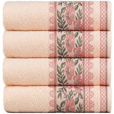Kit 4 Toalhas De Rosto Fio Penteado Jacquard - 50x70cm - Nice - Vanilla