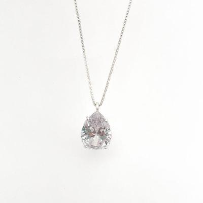 Colar Ponto De Luz Gota Prata 925