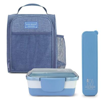 Kit Bolsa Térmica, Marmita, Porta Talheres Joy Azul