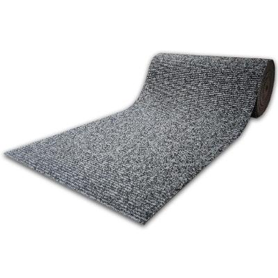 Tapete Passadeira Capacho Emborrachada Antiderrapante 0,65x1,00 Light Preto E Cinza