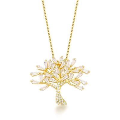 Colar Cravejado Arvore Da Vida Banhado A Ouro 18k