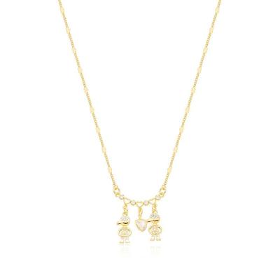 Colar Filhos Amados Banhado A Ouro 18k