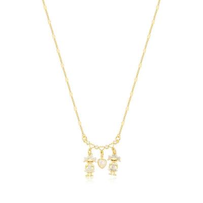 Colar Filhos Amados Banhado A Ouro 18k