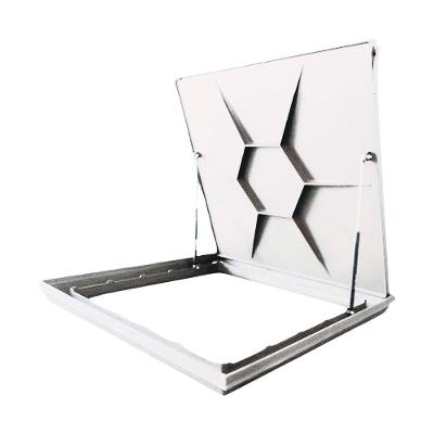 Tampa Articulada Rebaixada Casa Máquinas Piscina 1,00x1,00m Invisivel Branco