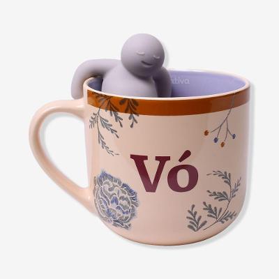 Caneca Com Infusor Bordado De Vó – Zonacriativa