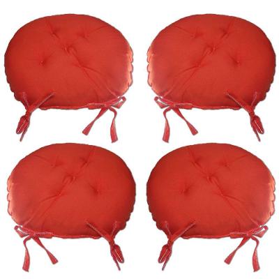 Kit 04 Almofadas Futon Redondo Assento Para Cadeira 40x40 Laranja